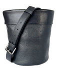 Leather Crossbody Bucket Bag 