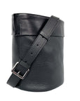 Leather Crossbody Bucket Bag 